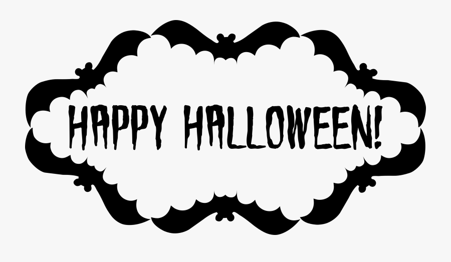 Free Printable Happy Halloween Sign, Transparent Clipart