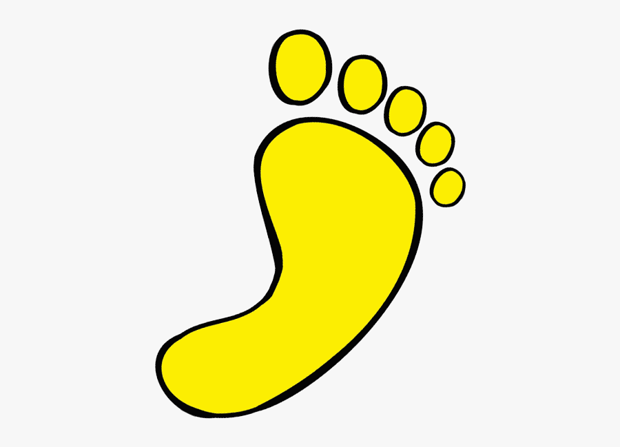 Free Yellow Transparent Walking Feet Clipart Printable - Foot Clipart Transparent, Transparent Clipart