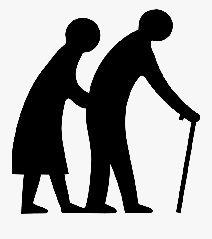 Old People Stick Figure, Transparent Clipart