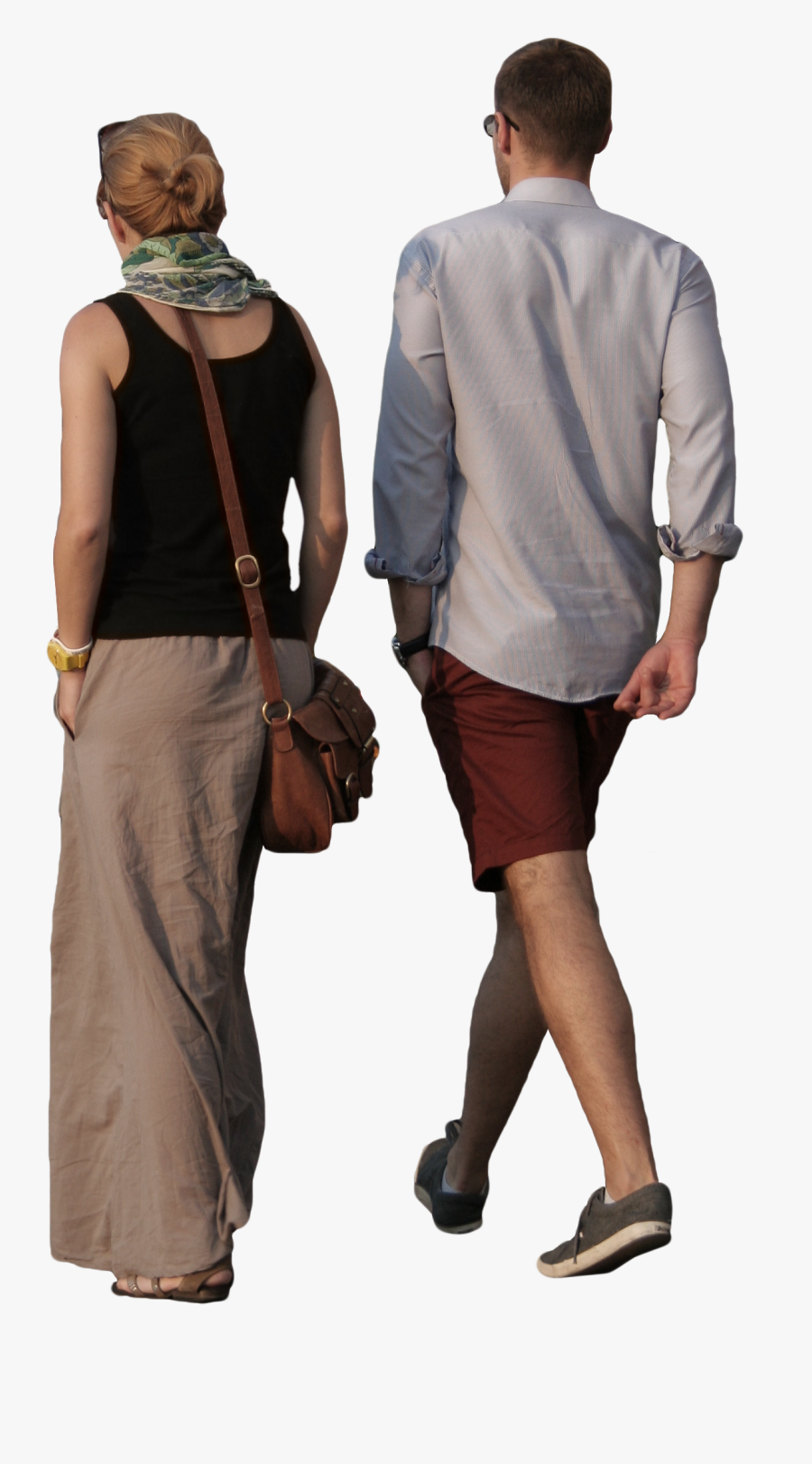 Couple Walking Png - People Walking Png Cutout, Transparent Clipart