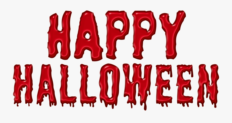 Happy Halloween Bloody Letters, Transparent Clipart