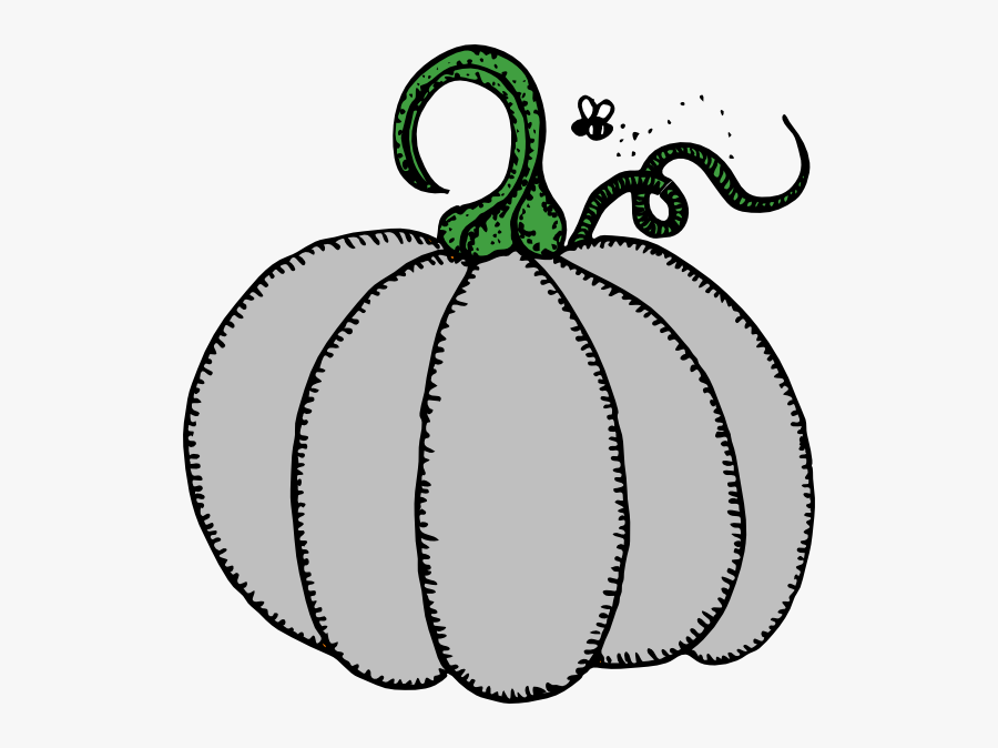 Pumpkin Clipart Gray - Fall Clip Art Pumpkin, Transparent Clipart