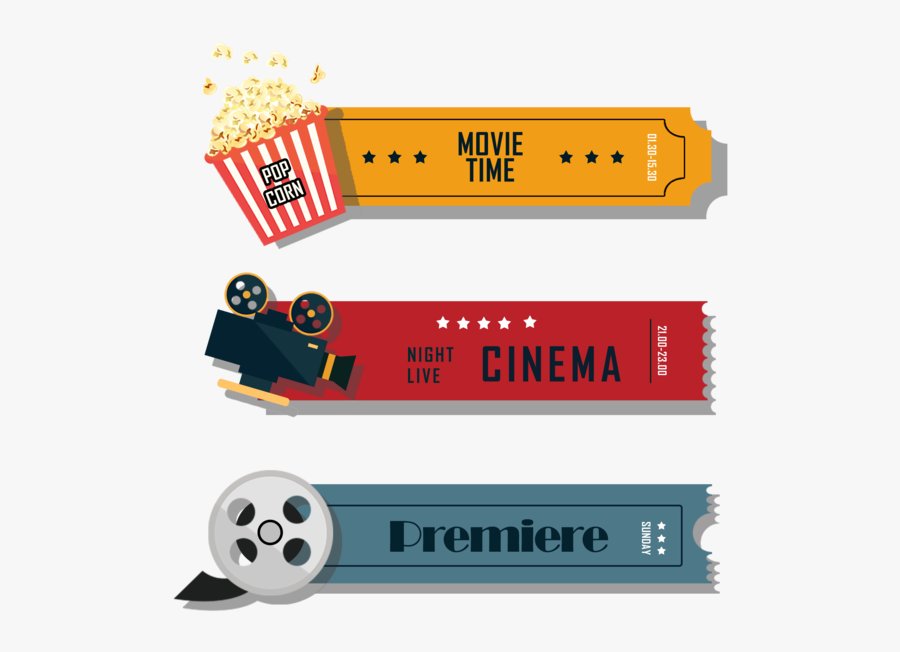 Movie, Film Director, Cinematography, Video Recording, - Ticket Movie Png, Transparent Clipart