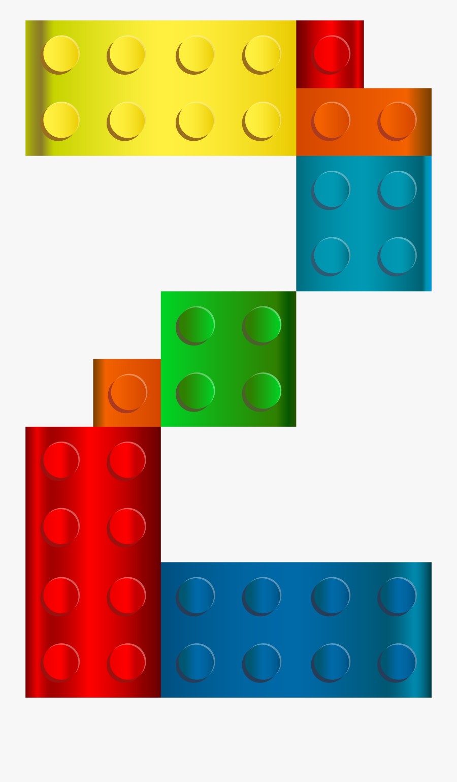Lego Number Two Transparent Clip Art Image - Lego Number 2 Clipart, Transparent Clipart