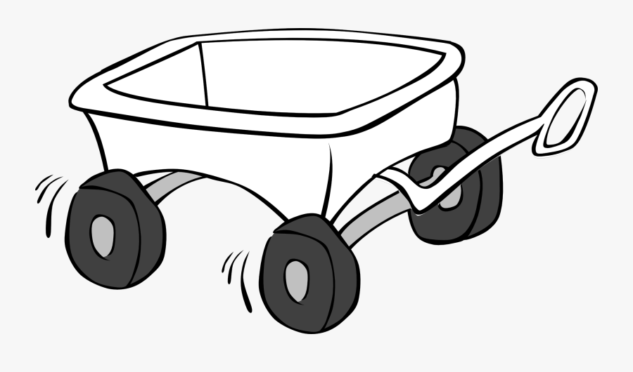Black And White Panda - Red Wagon Clip Art, Transparent Clipart