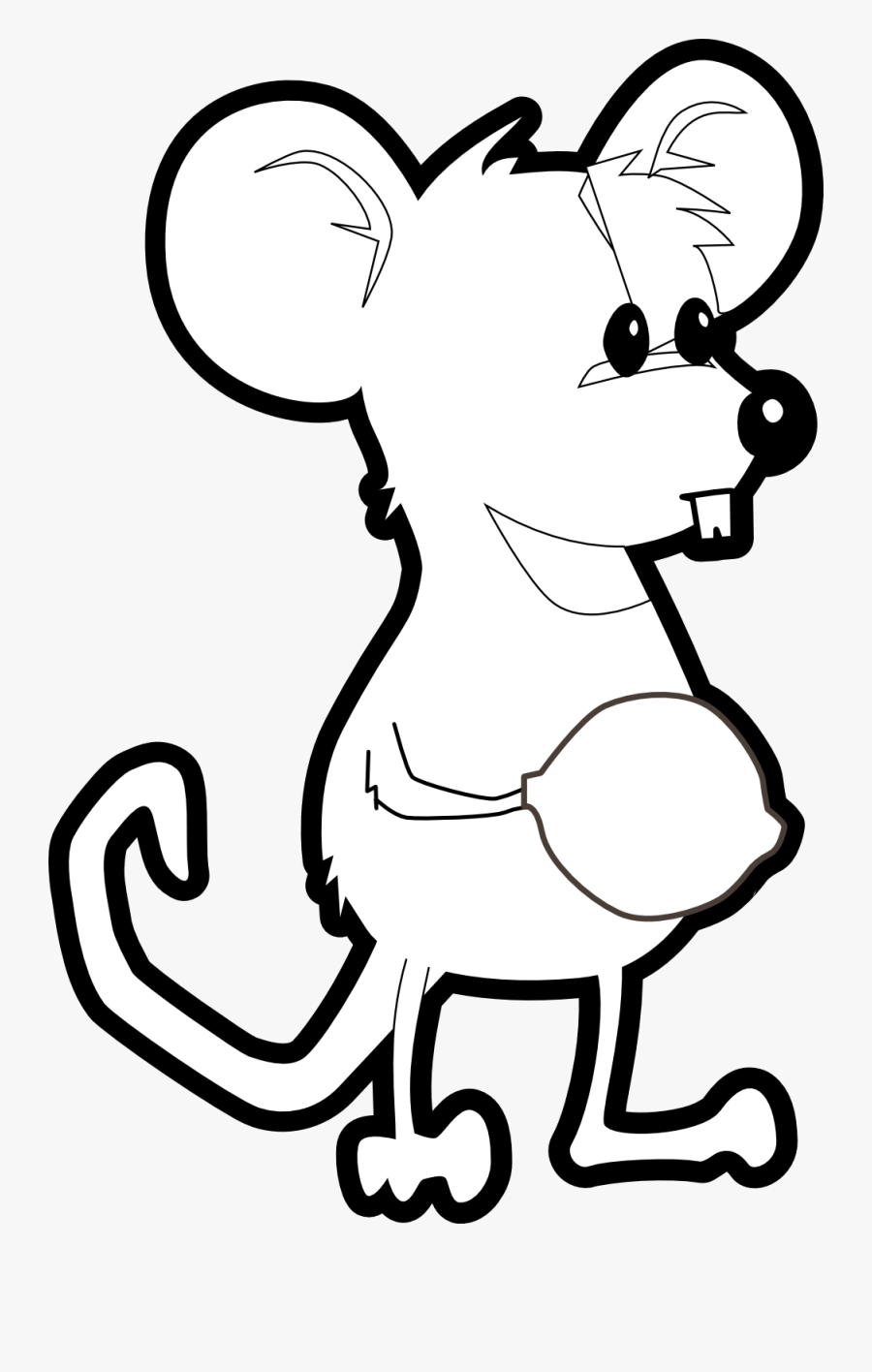 Computer - Mouse - Clipart - Black - And - White - Cartoon Rat Clipart Black And White, Transparent Clipart