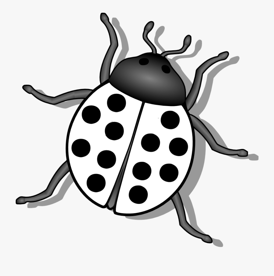 Bug Black And White, Transparent Clipart