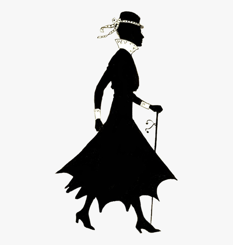 Woman Silhouette Walking Png, Transparent Clipart