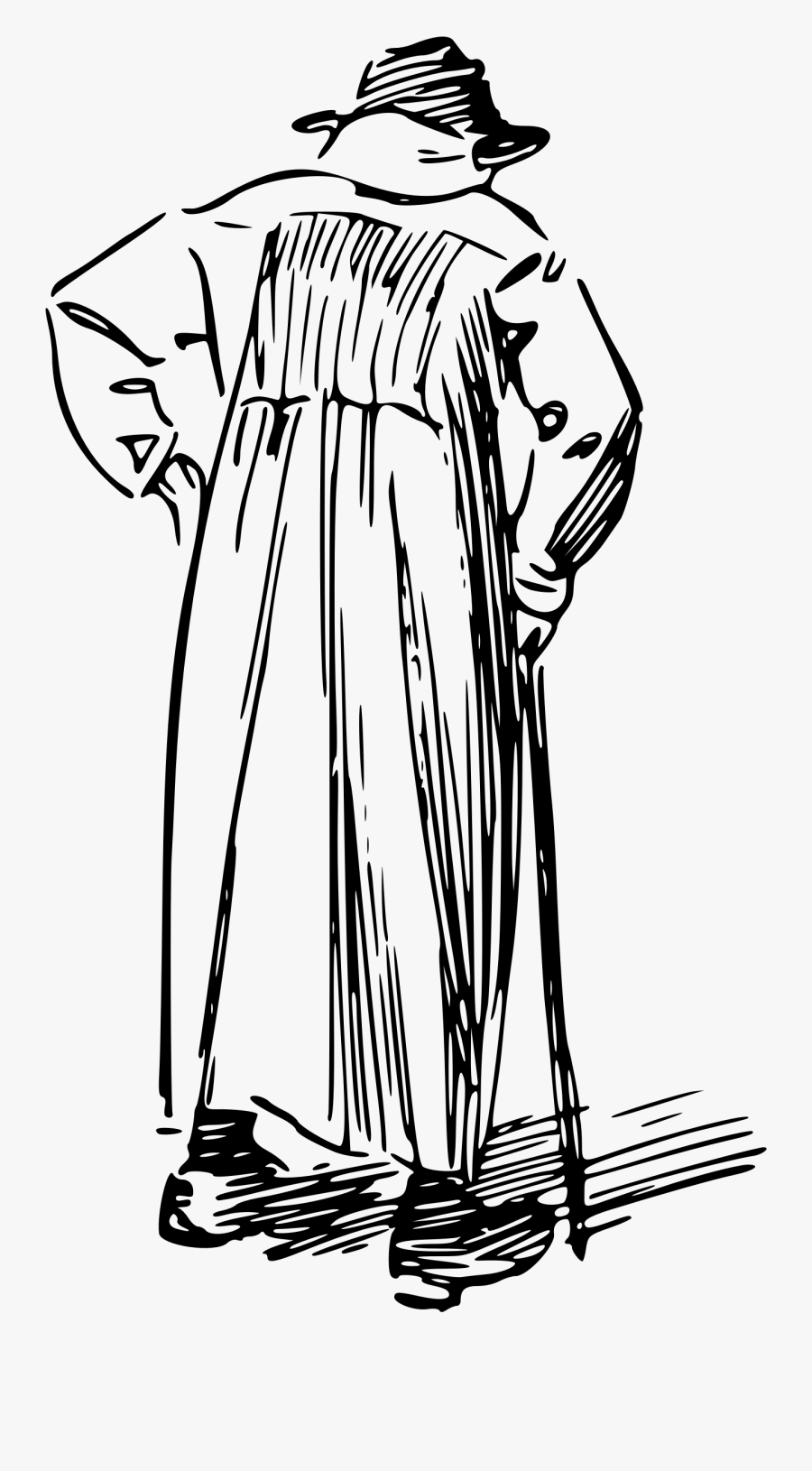 Oldman With Walking Stick Clipart - Old Man Walking With A Stick Drawing, Transparent Clipart