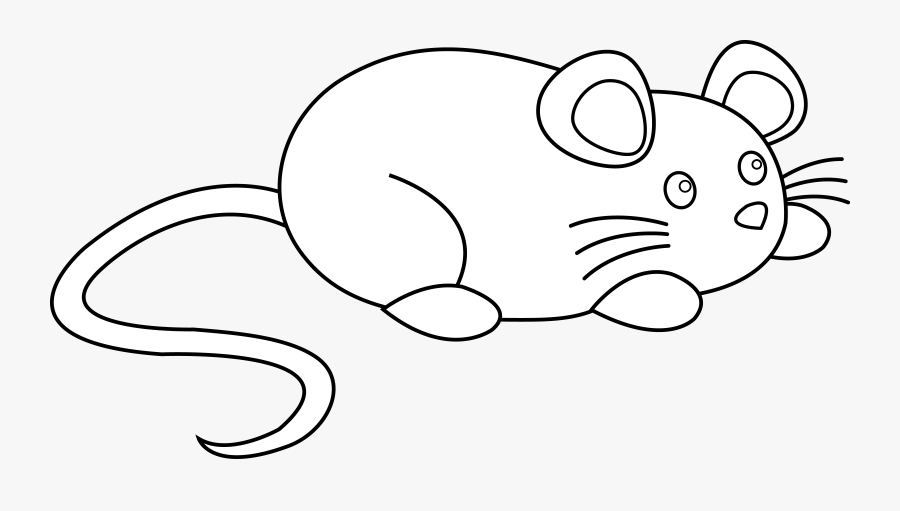 Cute Rat Clipart Black And White - Cute Rat Cartoon Black And White, Transparent Clipart