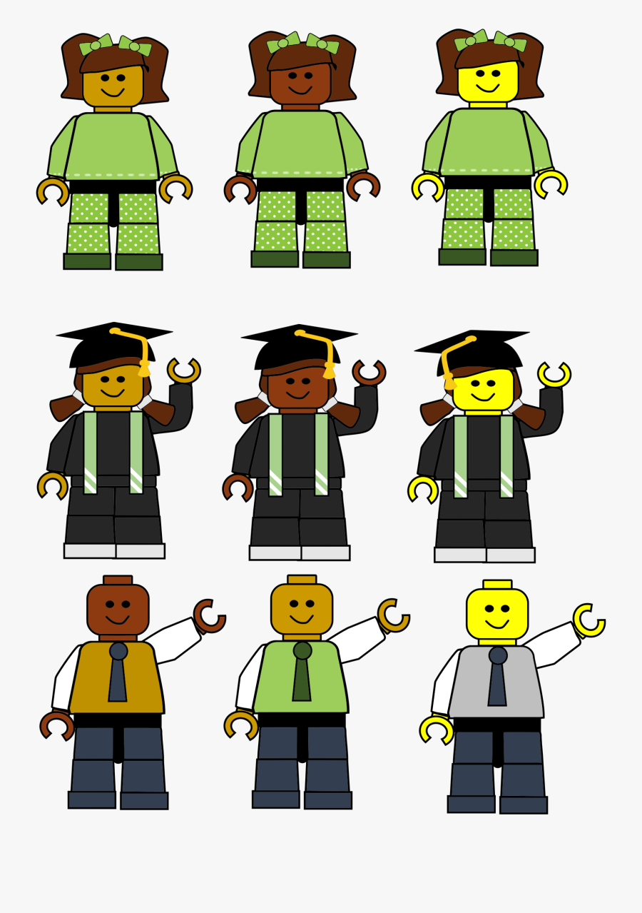Multi Cultural Figures Icons - Lego Girl Clipart, Transparent Clipart