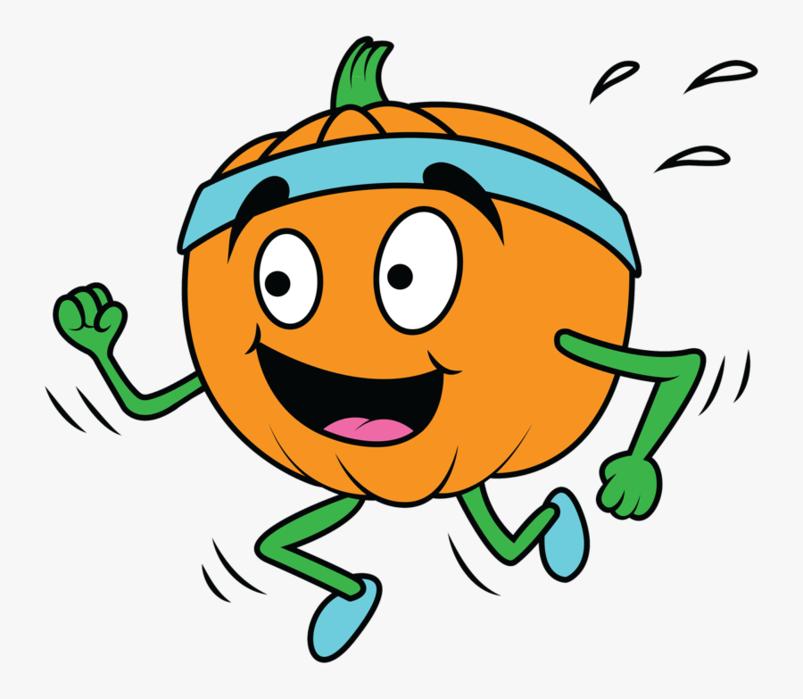 Transparent Pumpkin Clipart Black And White - Pumpkin Run Clipart, Transparent Clipart