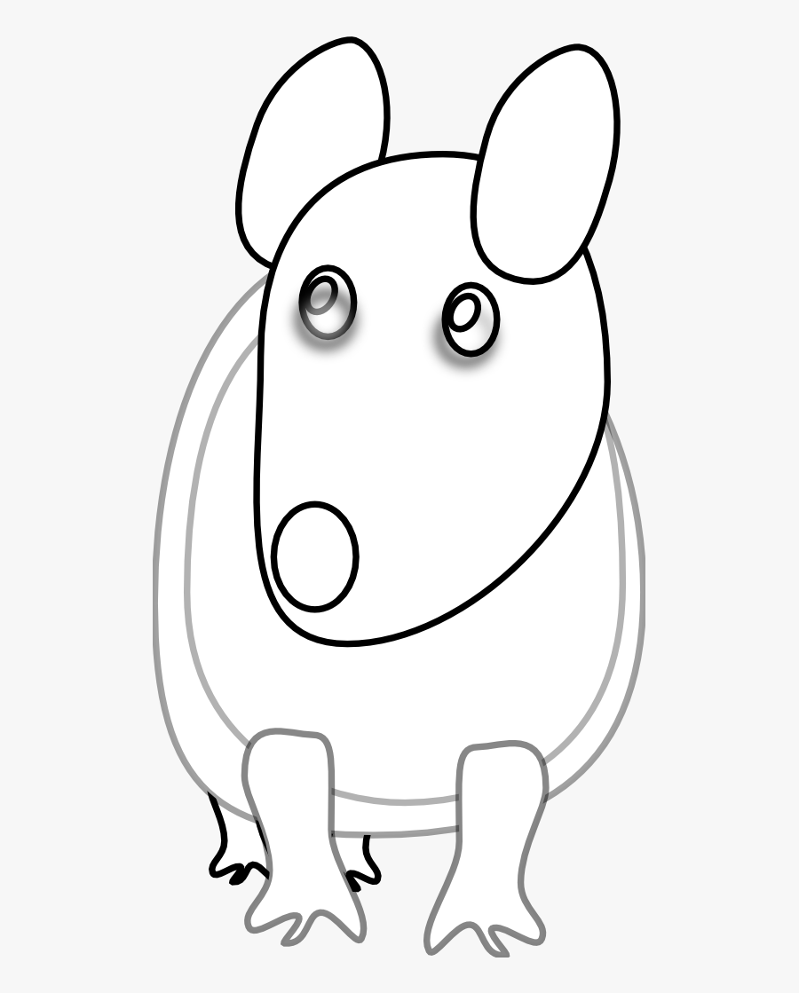 Rat - Clipart - Black - And - White - Cartoon, Transparent Clipart