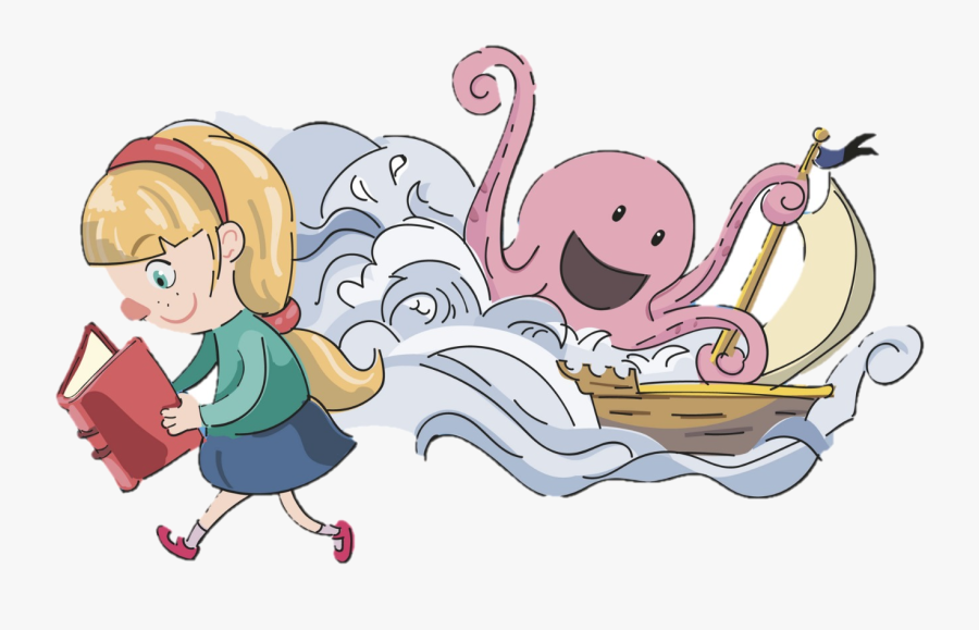 Reading While Walking Clipart - Clip Art, Transparent Clipart