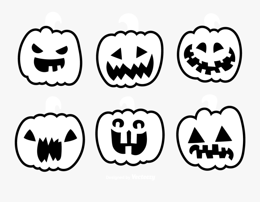 Transparent Penny Clipart Black And White - Pumpkin Halloween Black And White, Transparent Clipart
