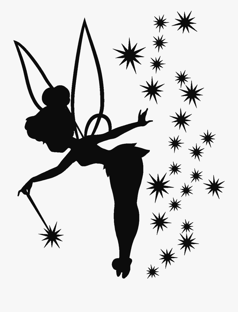Pumpkin Carving - How - Transparent Tinkerbell Silhouette Png, Transparent Clipart