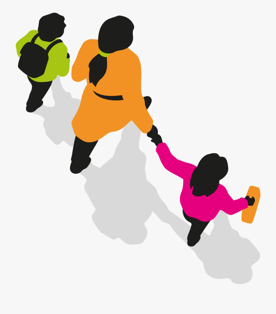 Walk To School - Walking To School Graphic, Transparent Clipart