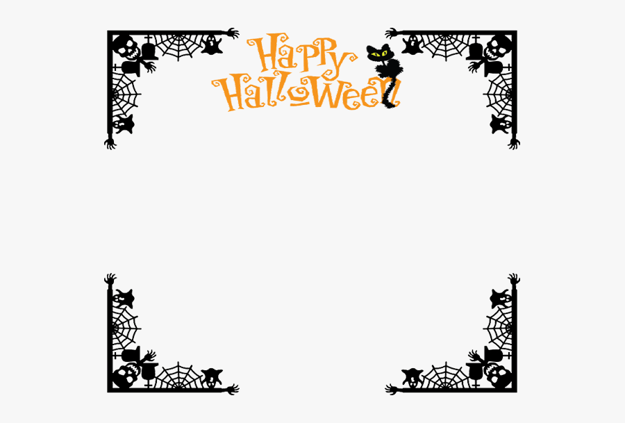 Happy Halloween Clipart Vertical - Transparent Background Halloween Border Png, Transparent Clipart