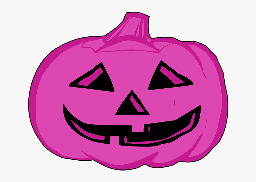 Lila Pumpkin Head - Black And White Jack O Lantern Clipart, Transparent Clipart