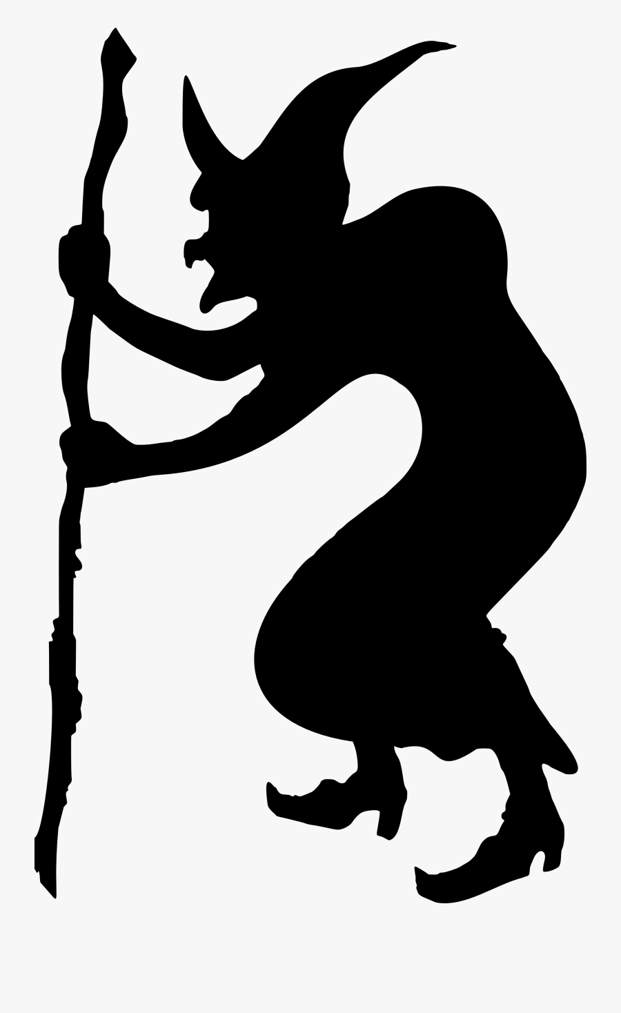 Net » Halloween - Witch Silhouette, Transparent Clipart