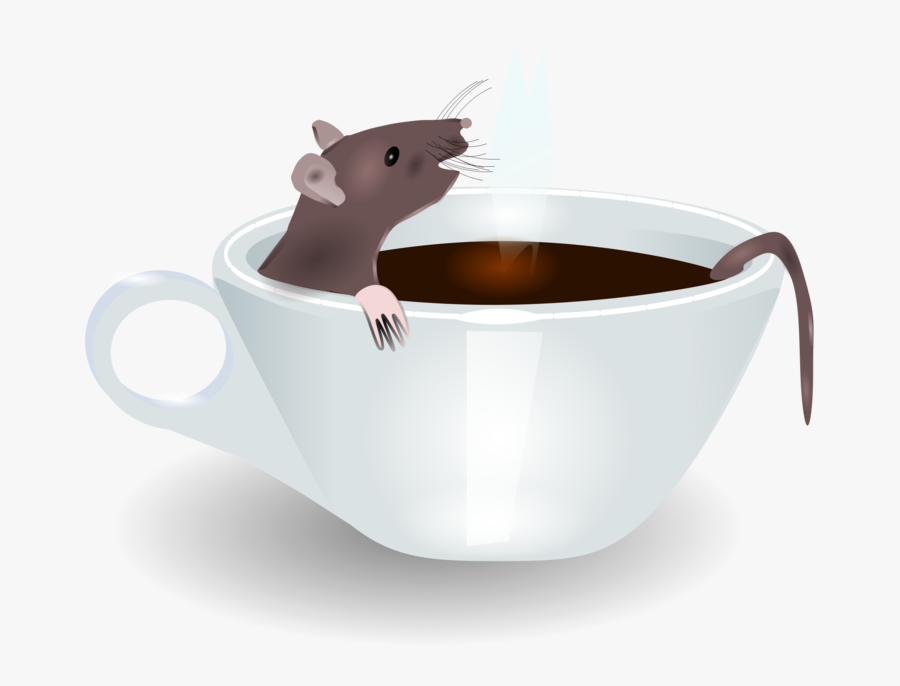 Rat In Coffee, Transparent Clipart
