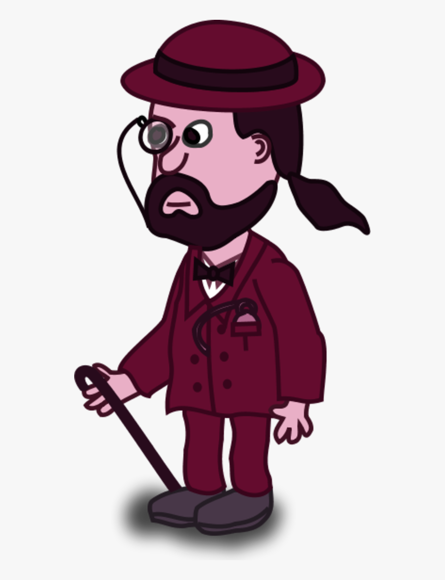 Gentleman Walking Stick Suit - Comic Characters Clip Art, Transparent Clipart