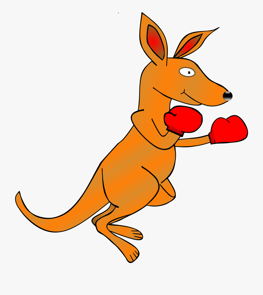 Kangaroo, Clip Art, Boxing Gloves, Animal, Boxer, Bag - จิงโจ้ การ์ตูน น่า รัก, Transparent Clipart
