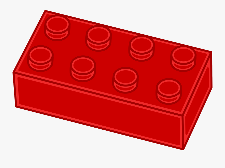 Brick Building Block Plastic - Red Lego Brick Cartoon, Transparent Clipart