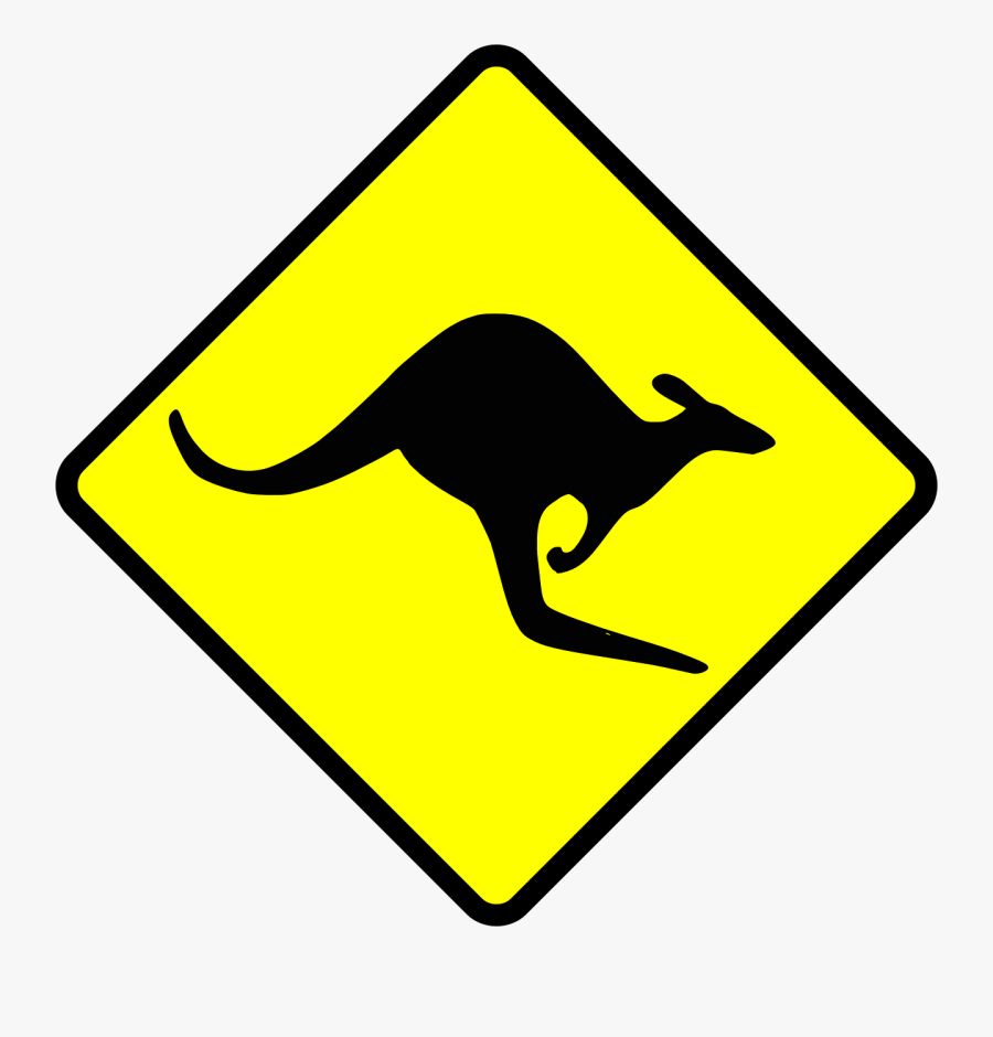 Caution Kangaroo, Transparent Clipart