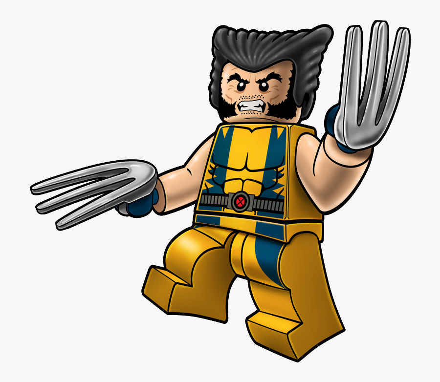 Captain Lego America Thor Wolverine Heroes Marvel Clipart - Lego Wolverine Clipart, Transparent Clipart