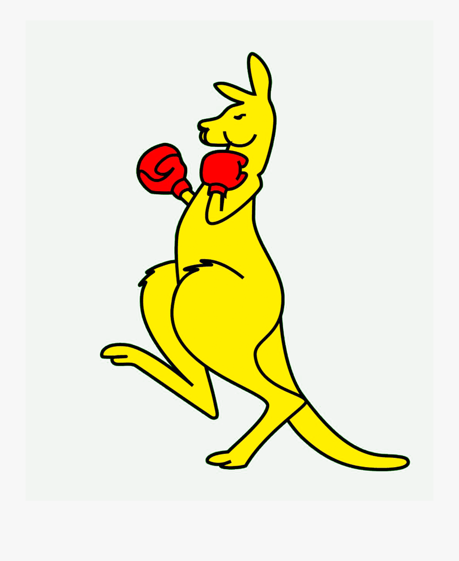 Kangaroo Clipart Line Art - Boxing Kangaroo Transparent Background, Transparent Clipart