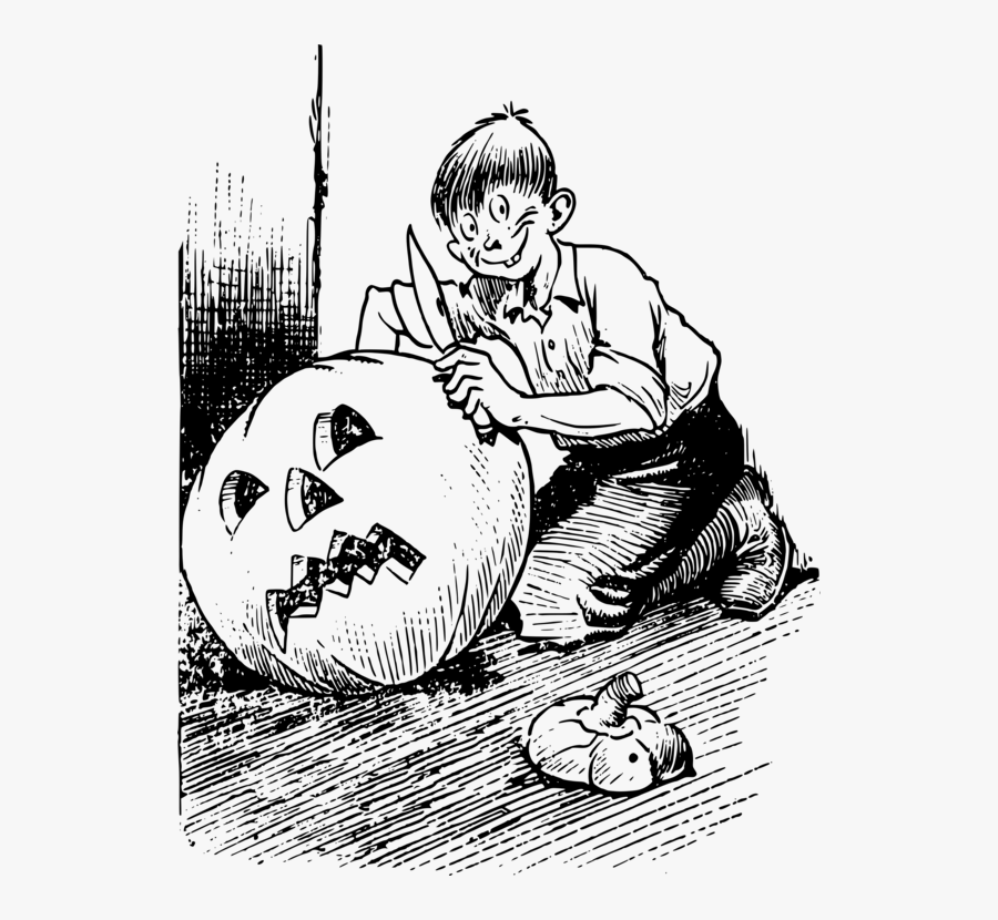 Pumpkin Clipart Black And White, Transparent Clipart