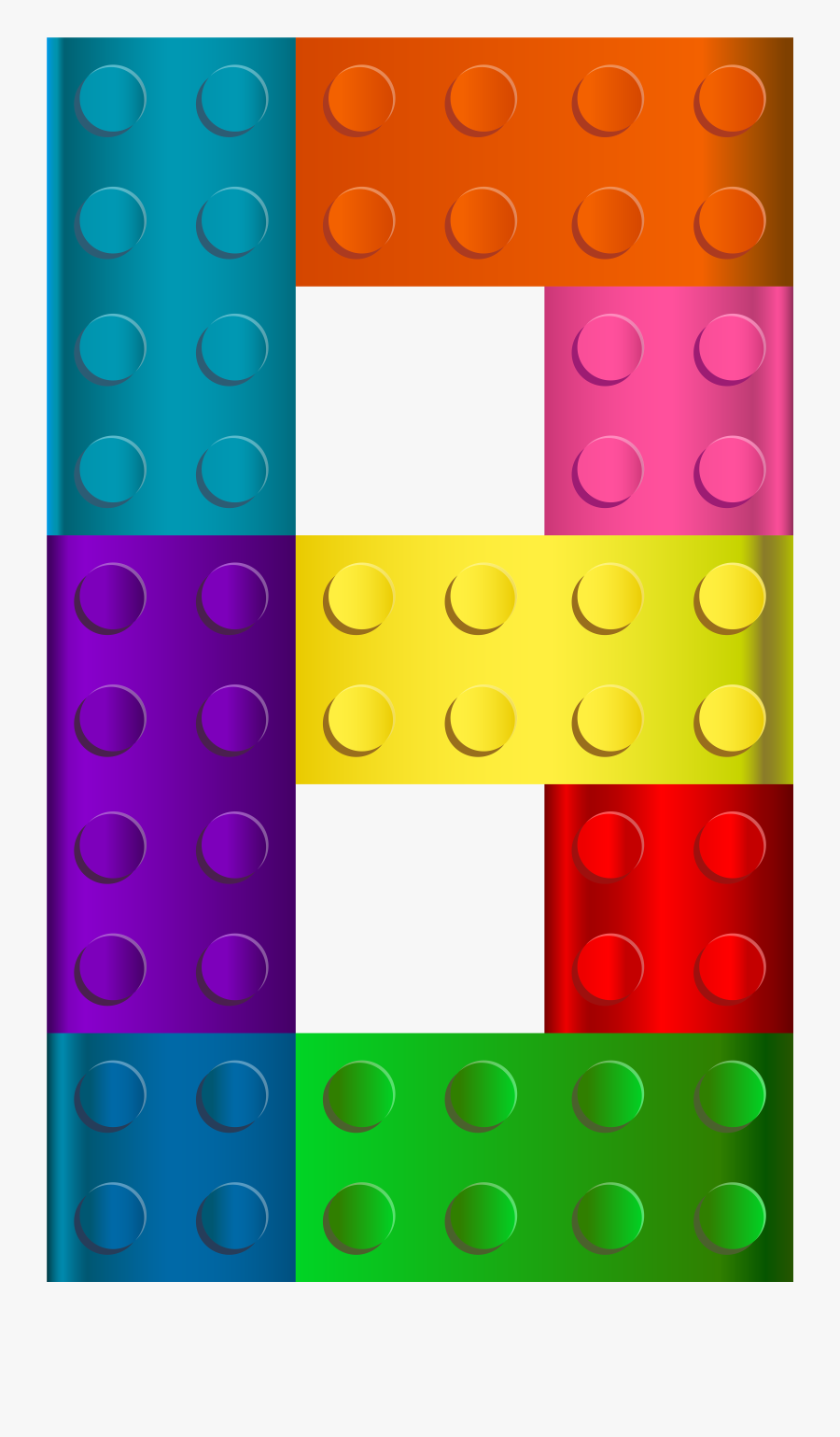 Lego Number Eight Png - Lego Numbers Png, Transparent Clipart