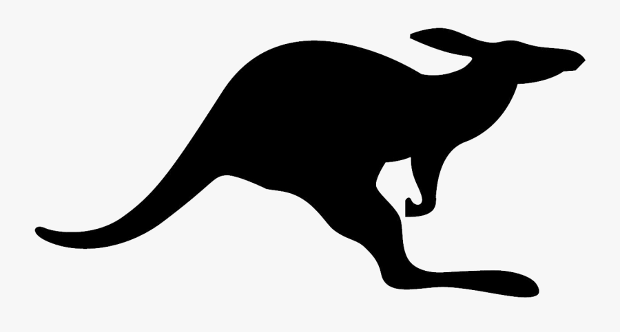 Clipart Kangaroo Black And White - Black And White Kangaroo Logo, Transparent Clipart