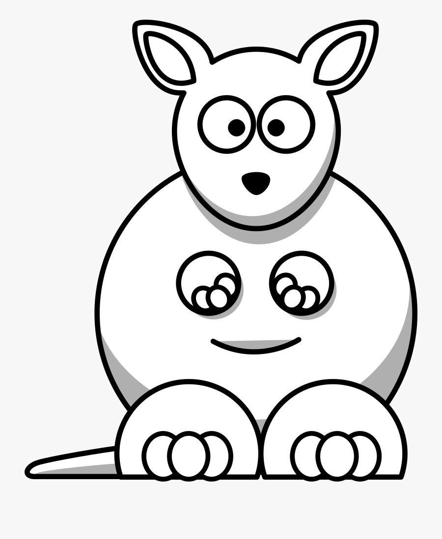 Cartoon Kangaroo Pictures - Cartoon Kangaroo Coloring Page, Transparent Clipart