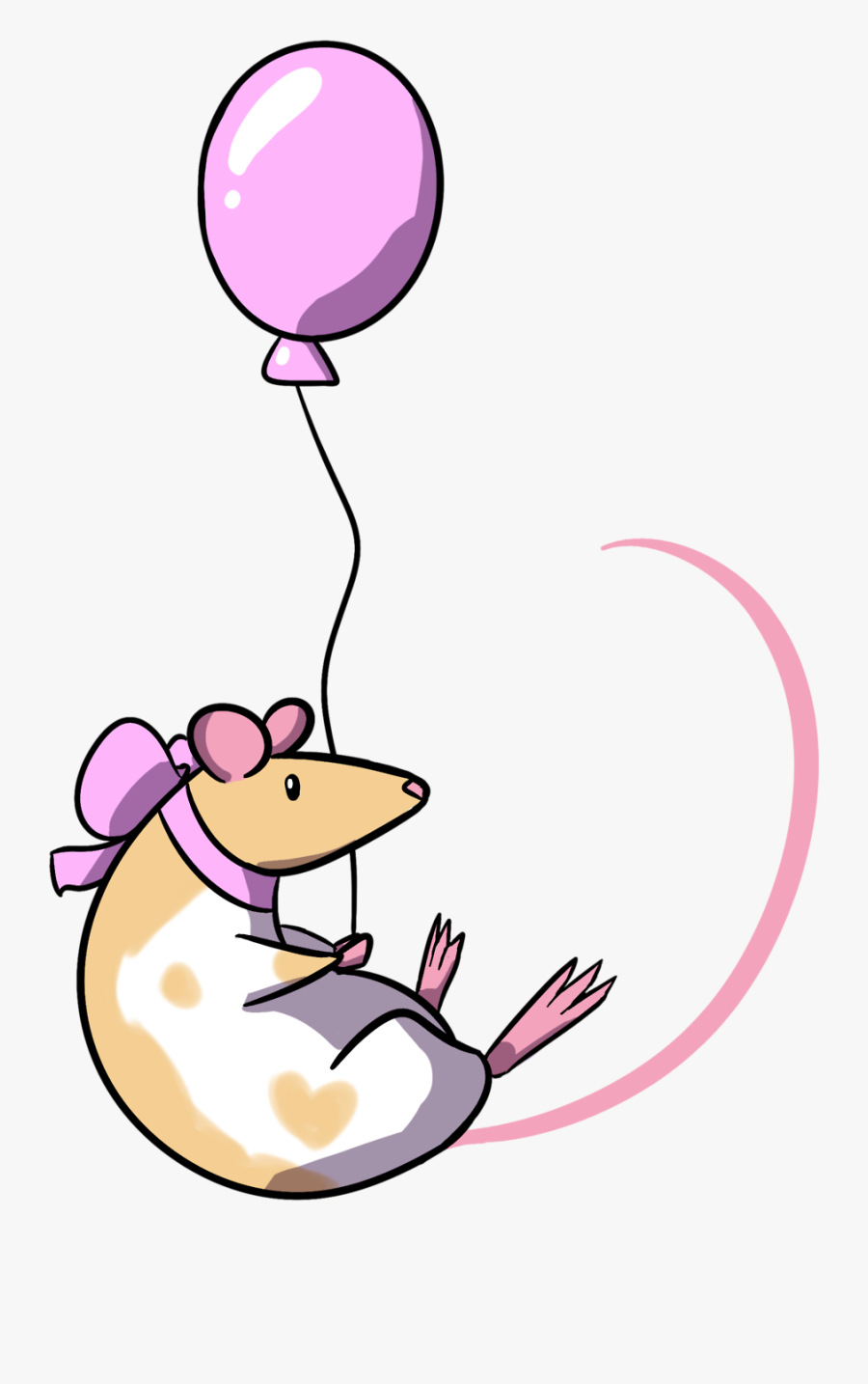 With Pink Bow Because - Clip Art, Transparent Clipart