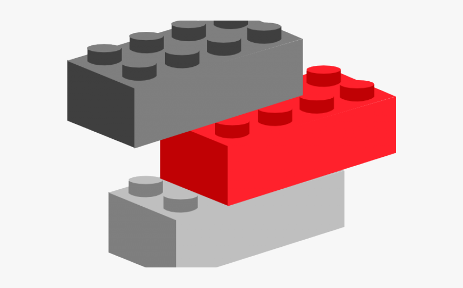Transparent Lego Clipart - Lego Clip Art Red And Grey, Transparent Clipart