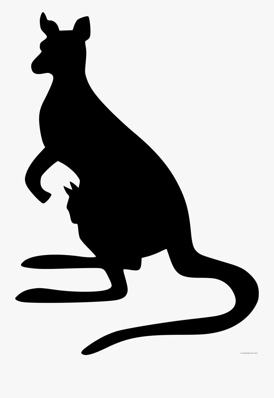 Kangaroo Silhouette Clipart - Kangaroo Clipart Black, Transparent Clipart