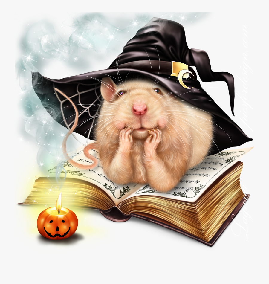 Cute Halloween Rat, Transparent Clipart