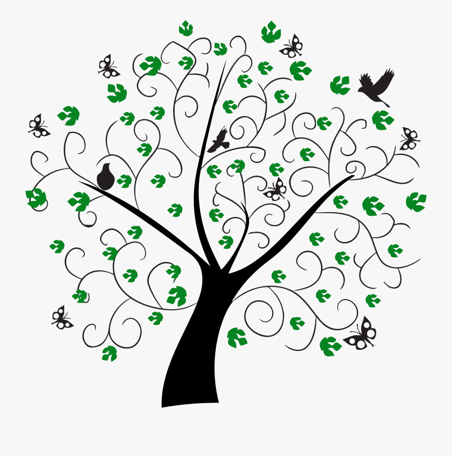Transparent Family Reunion Trees Clipart - Tree Of Butterflies Png, Transparent Clipart