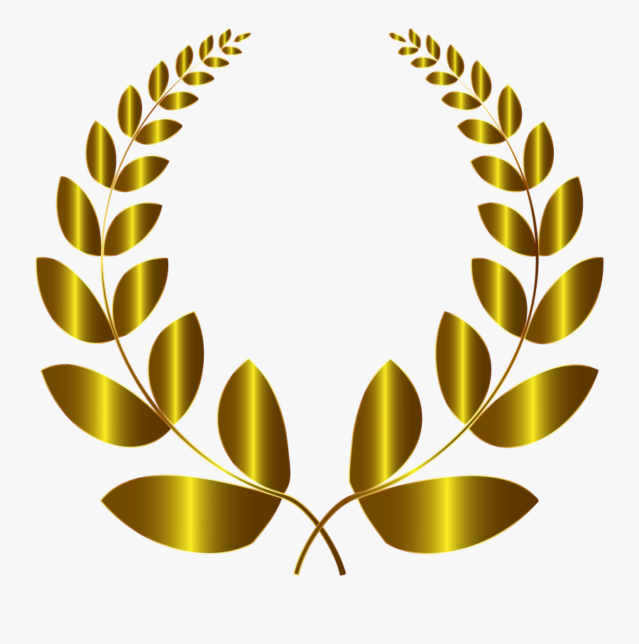 Wheat Wreath Vector - Gold Laurel Wreath No Background, Transparent Clipart