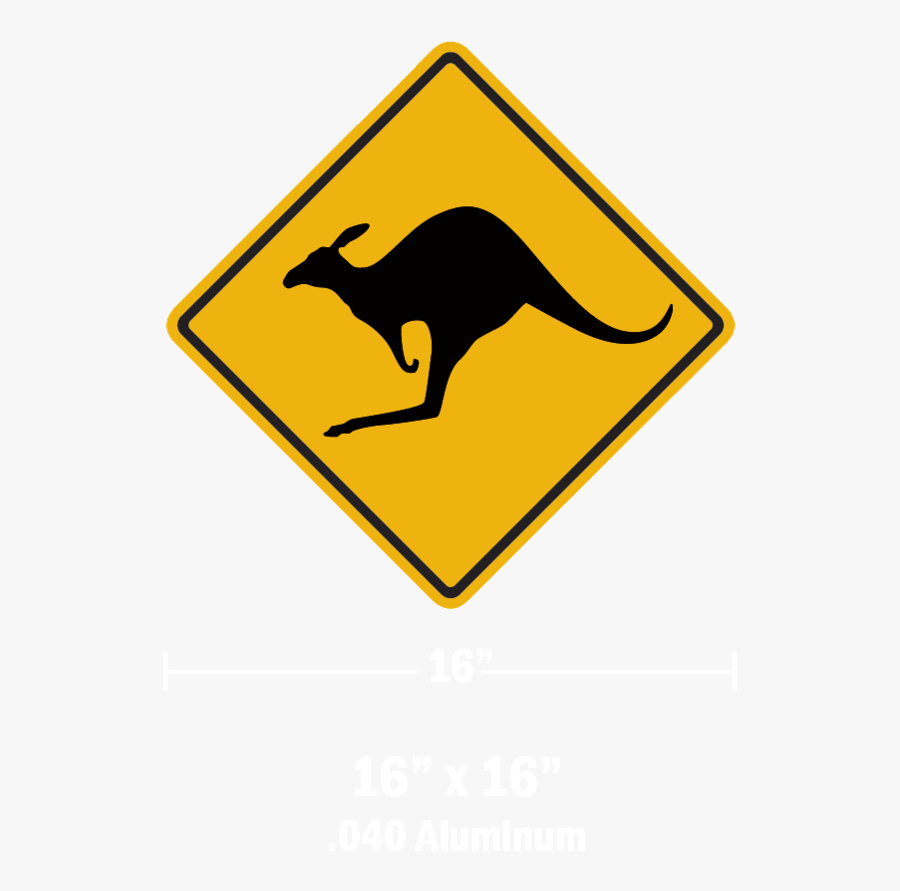 Kangaroo Sign Clipart Kangaroo Signage Traffic Sign - Kangaroo Sign, Transparent Clipart