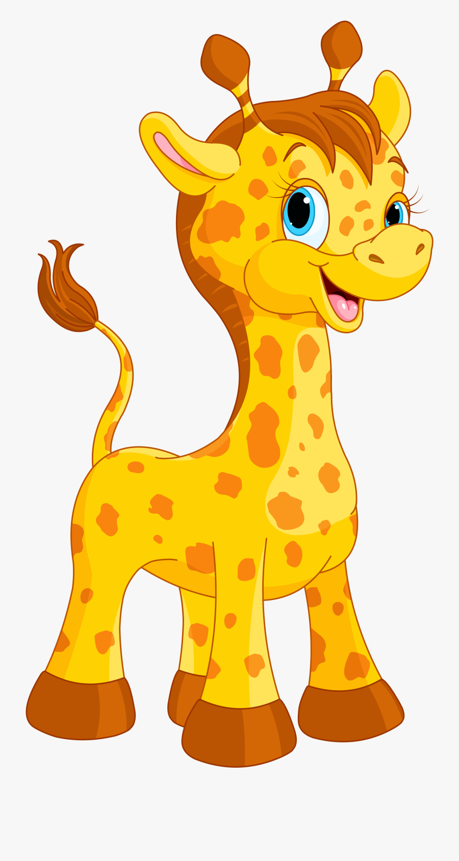 Cute Giraffe Cartoon Png Clipart Image - Giraffe Cartoon, Transparent Clipart