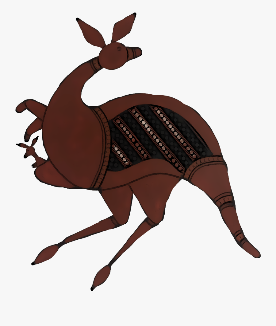Kangaroo Animal Indigenous Aboriginal Australia Joey - Cartoon, Transparent Clipart