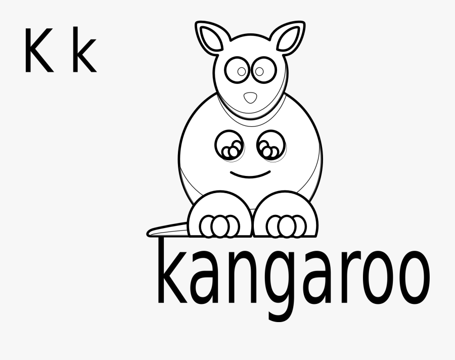 Net Clip Art K For Kangaroo Svg - Cartoon, Transparent Clipart