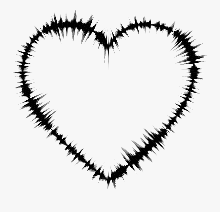 Heart,eye,symmetry - Sound Waves Heart, Transparent Clipart