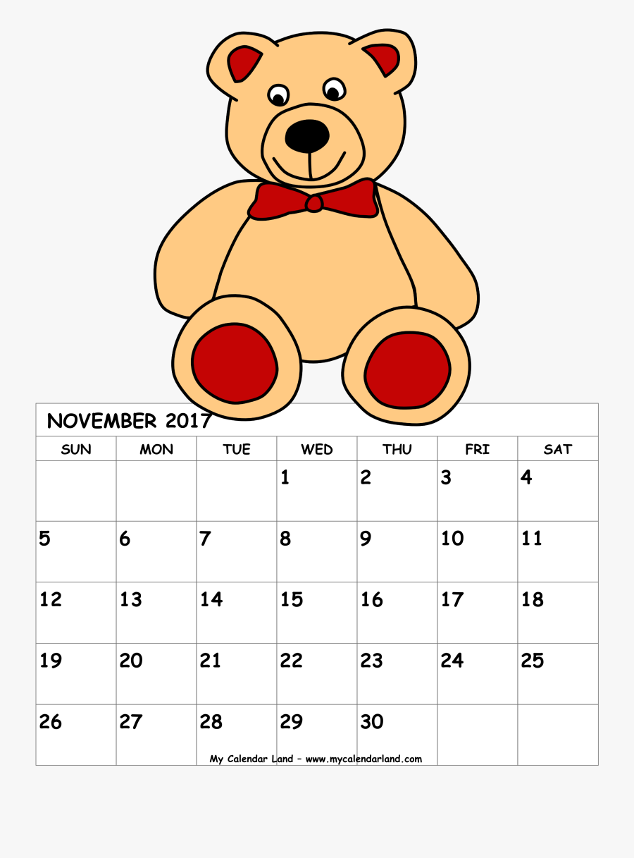 November 2018 Calendar - Calendar August 2019 Cartoon, Transparent Clipart