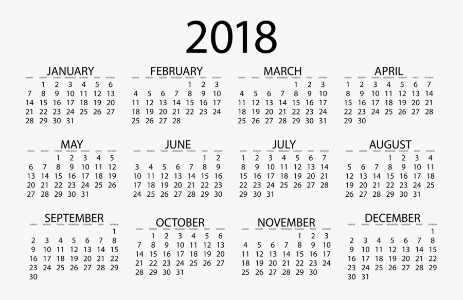 Calendar Png Clipart - November 2018 Small Calendar, Transparent Clipart