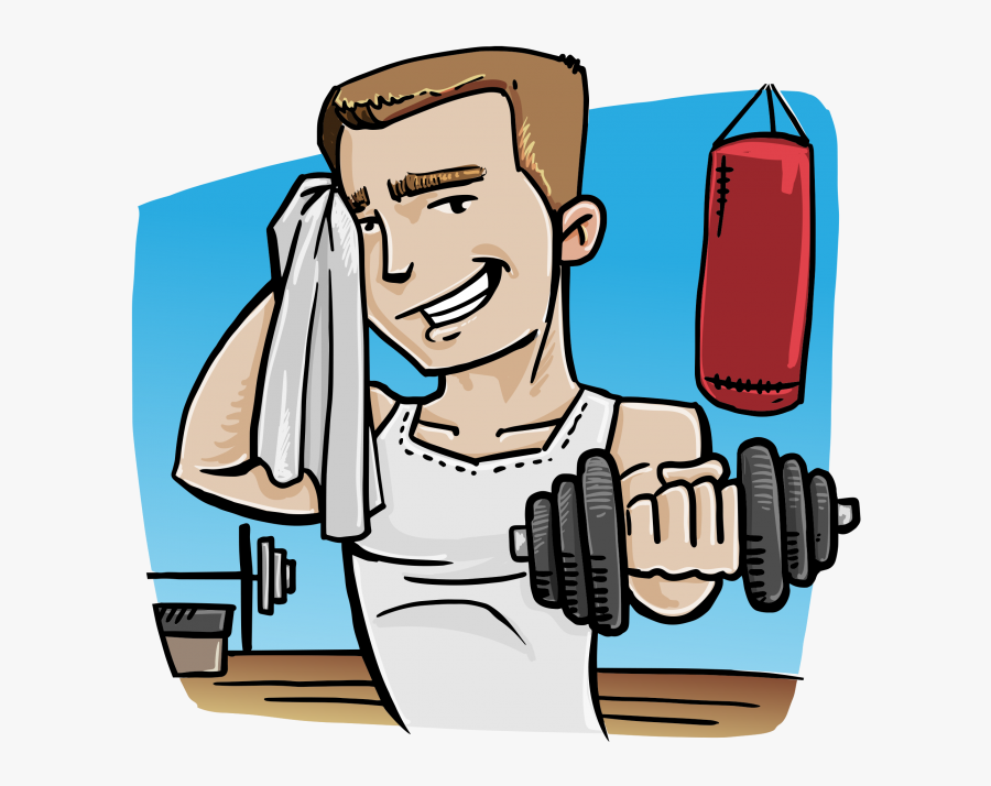 Gym Boy Png - Fitness Guy Cartoon, Transparent Clipart