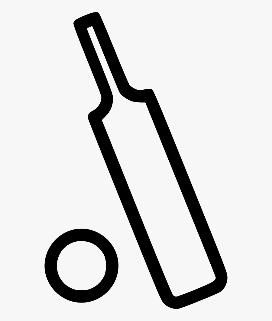 Bat And Ball Svg - Cricket Bat And Ball Icon, Transparent Clipart